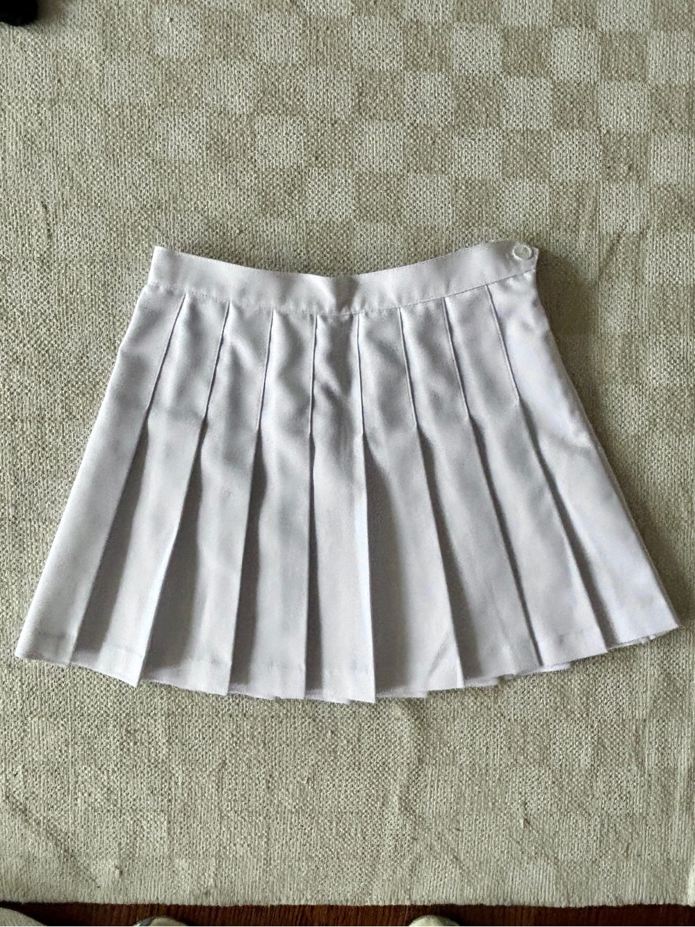 Los Angeles Apparel White Pleated Skater Skirt